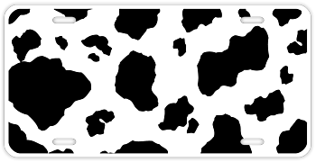 Cow License Plate