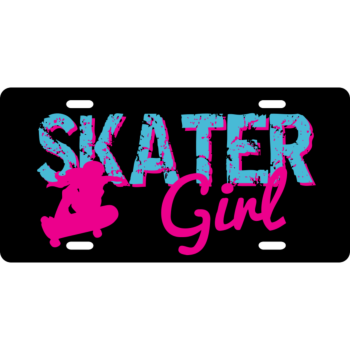 Skater Girl License Plate