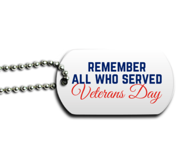 Veterans Day Dog Tag Back