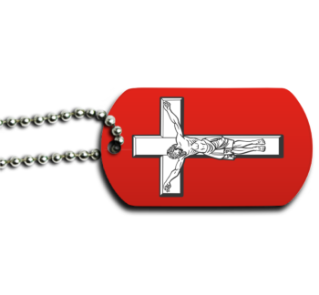 Crucifixion Dog Tag Back 