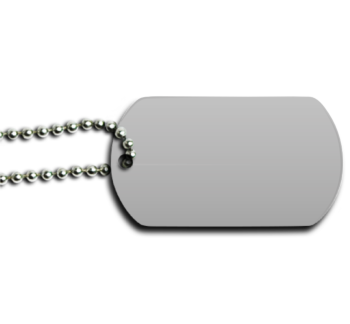 Baseball Dog Tag Back 