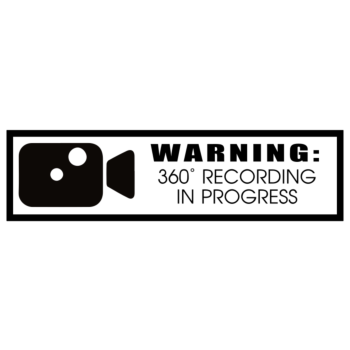 360 Degree Recording In Progress Warning Static Cling