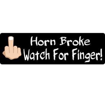 Watch For Finger Bumper Sticker