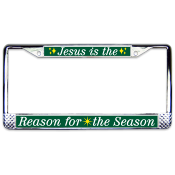 Reason for the Season Chrome License Plate Frame