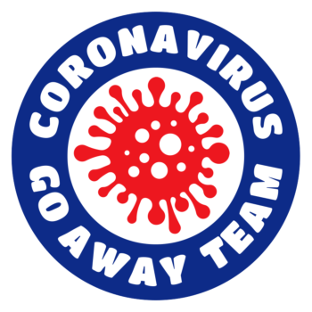 COVID-19 Coronavirus Go Away Team Parody Circle Car Magnet