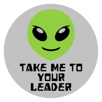 Alien Circle Reflective Sticker
