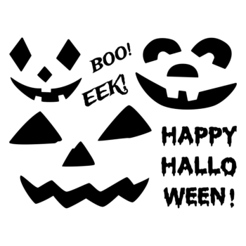 Jack-o-Lantern No Mess Vinyl Decal Kit