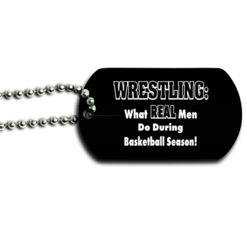 Wrestling Dog Tag Back