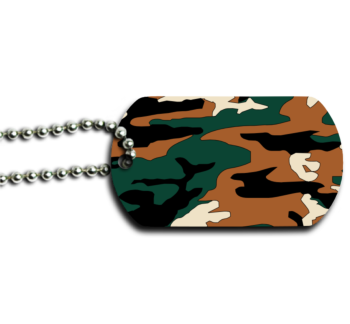 Camouflage Dog Tag Back