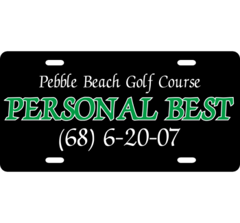 Golf Personal Best License Plate