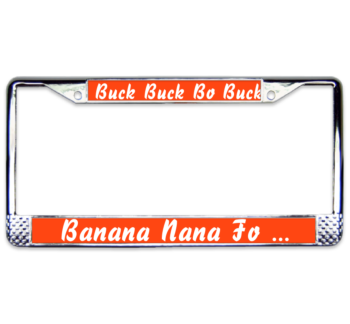 Name Game Chrome License Plate Frame 