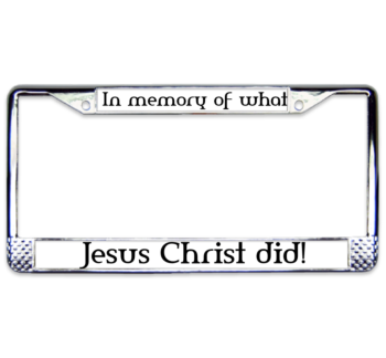 Jesus Chrome License Plate Frame