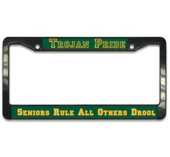 Trojan Plastic License Plate Frame 