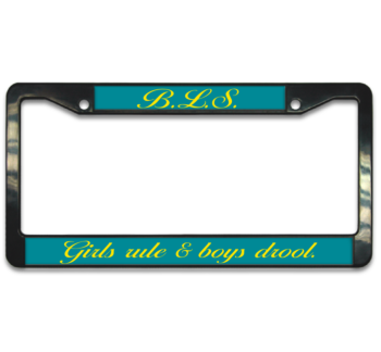 Monogram Plastic License Plate Frame