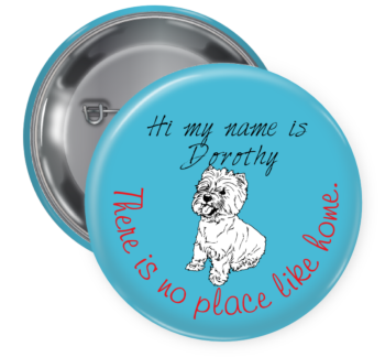 Dorothy Pin Backed Button