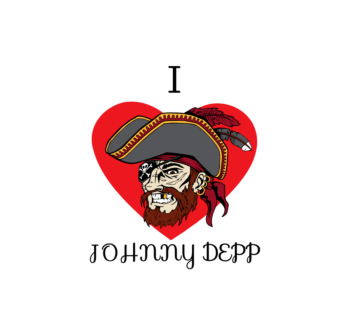 I Love Star Decal