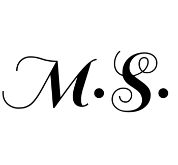 Black Vinyl Cut Monogram
