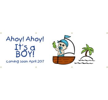 It's A Boy Vinyl Banner