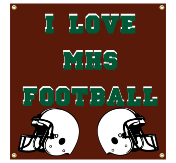 I Love Football Vinyl Banner