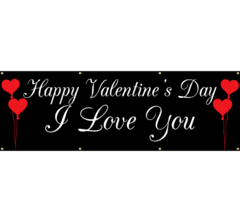 I Love You Vinyl Banner