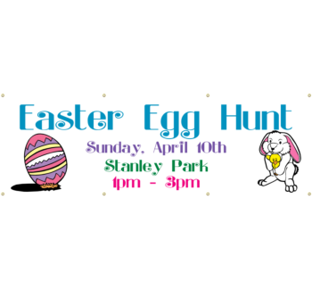 Egg Hunt Vinyl Banner