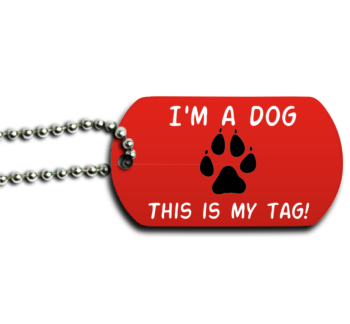 Pawprint Dog Tag Front