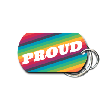 Proud Rainbow Stripe Key Chain