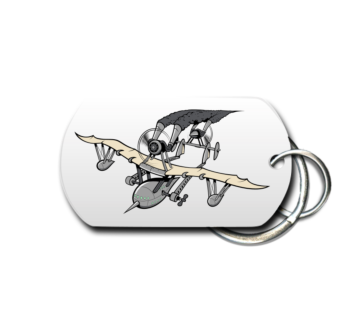 Old School Aero Club Key Chain Back