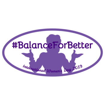 International Women's Day 2019 Balance for Better Oval Decal