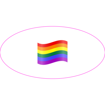 LGBT Support Clear Oval Static Cling