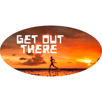 Get Out There Oval Stickers
