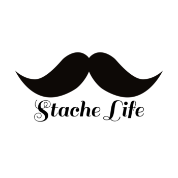 Stache Life Oval Stickers