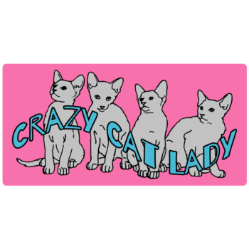 Custom Crazy Cat Lady Rectangle Car Magnet