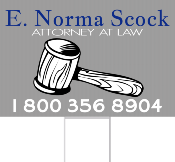 Legal Service Yard Sign Front