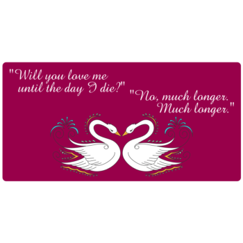 National Princess Day Swan Princess Quote Rectangle Vinyl Decal