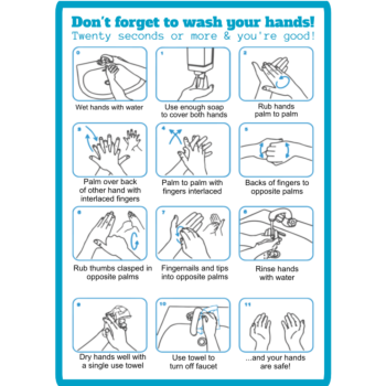 How to Properly Wash Your Hands Rectangle Static Cling