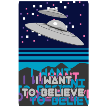 I Want To Believe Area 51 Rectangle Static Cling
