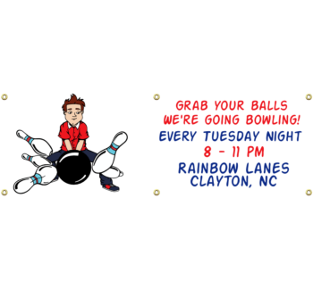 Bowling Night Vinyl Banner
