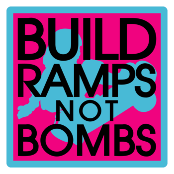 Build Ramps Not Bombs Square Magnets