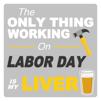 Labor Day Liver Square Car Magnet