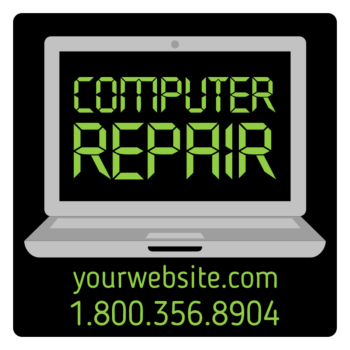 Custom Computer Repair Square Car Magnet