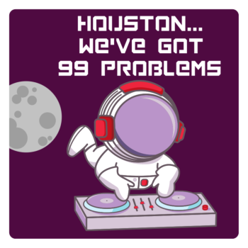 99 Space Problems Square Stickers