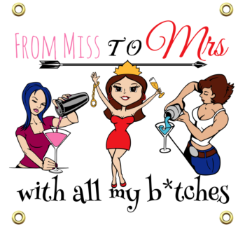Miss to Mrs Vinyl Banner