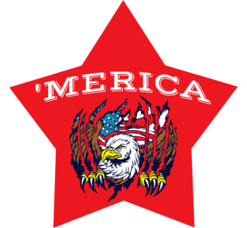 'Merica Star Car Magnet