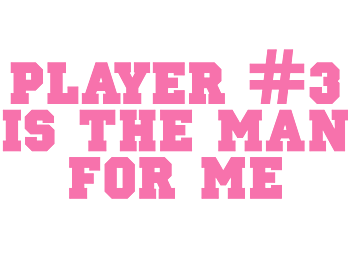 Player Number 3 Vinyl Lettering