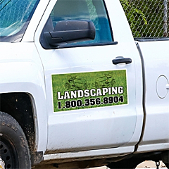 Custom Rectangle Car Magnet on Truck