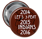 3 Peat Pin Backed Button