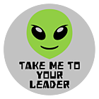 Alien Circle Reflective Sticker