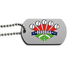 Baseball Player Dog Tag Back