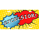 Stan Lee Tribute Excelsior Aluminum License Plate